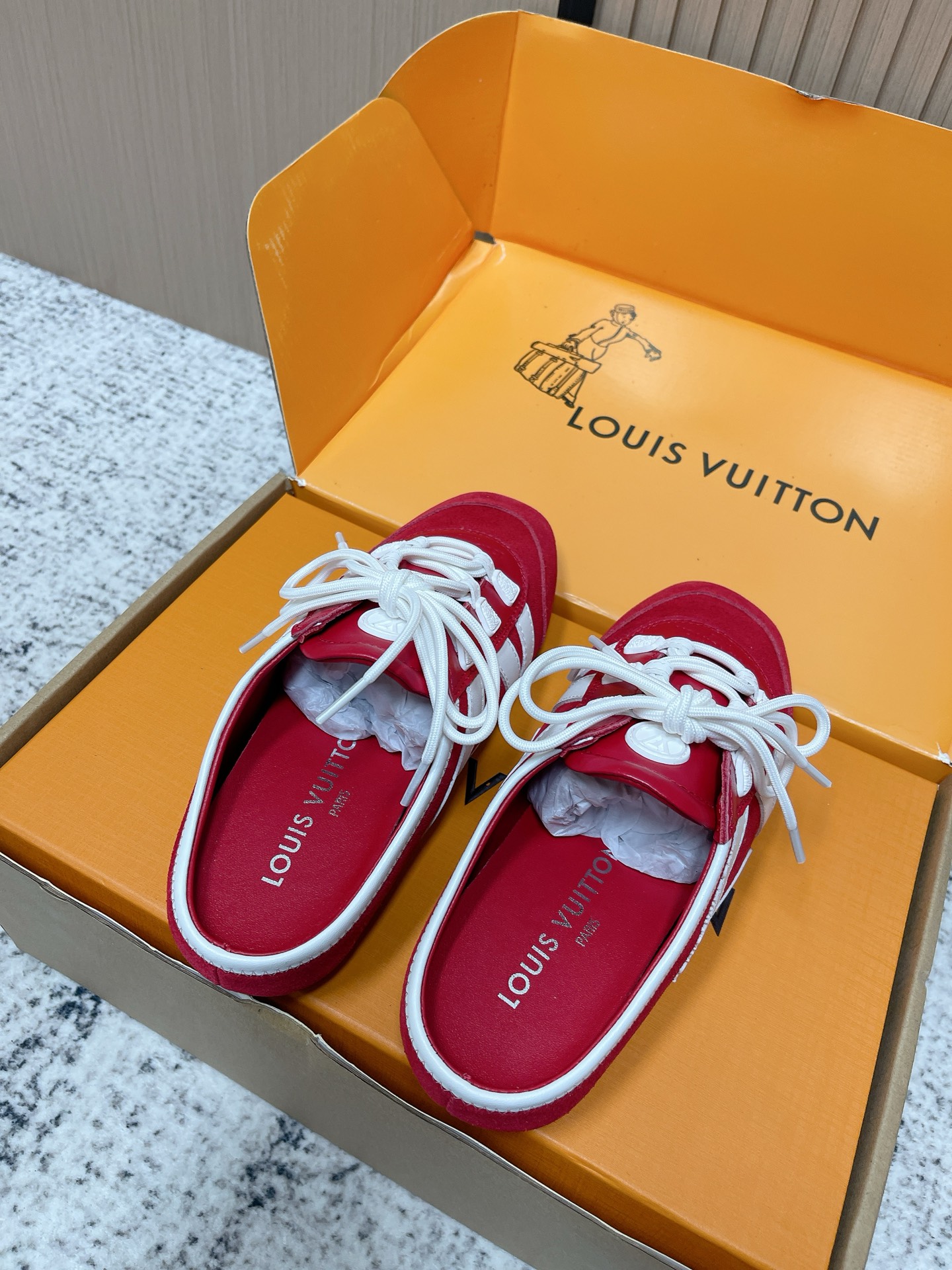 Louis Vuitton LV最新Sneakerina系列 玛丽珍 芭蕾运动鞋 半拖鞋 德训鞋 休闲 平底鞋