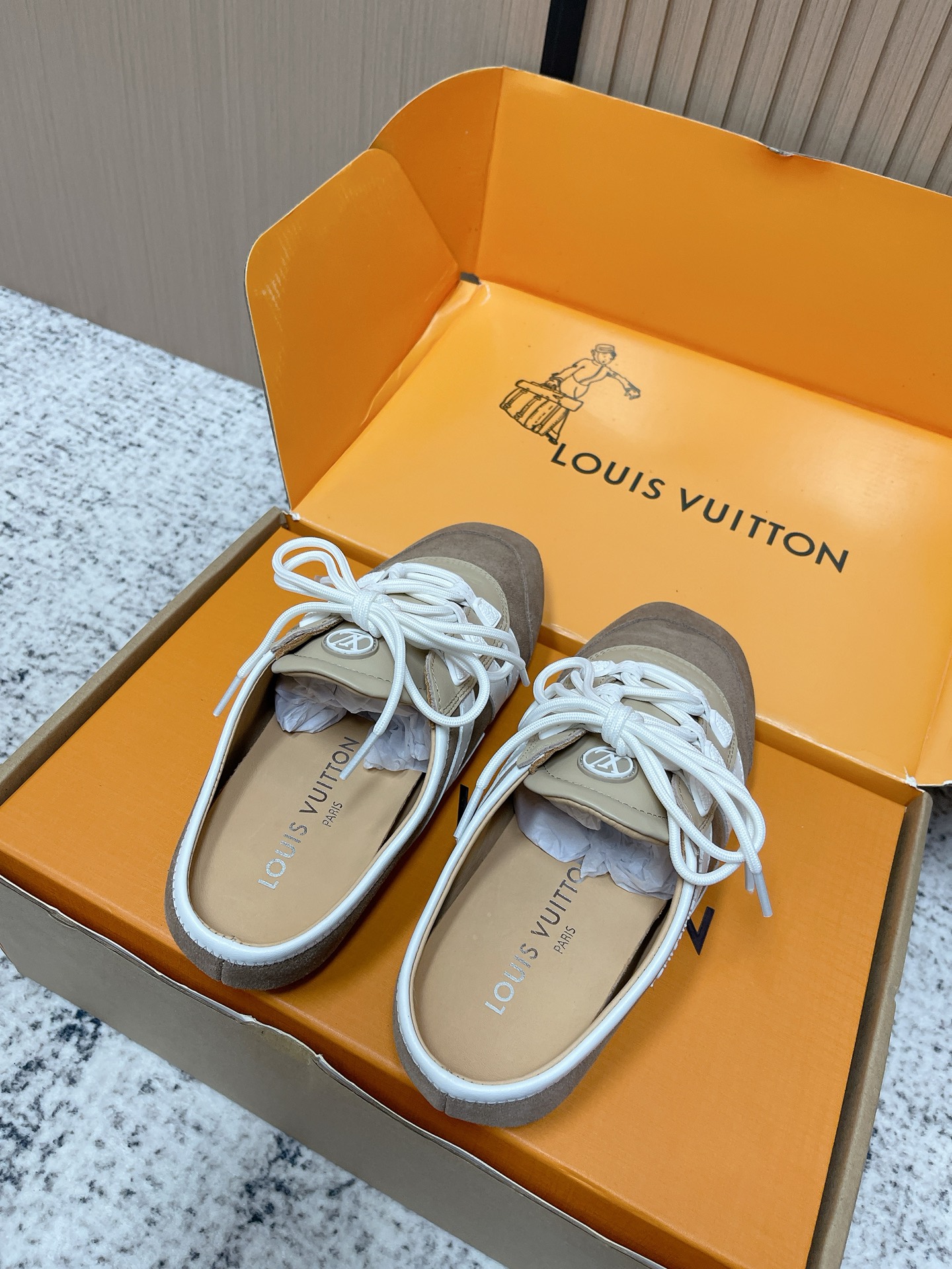 Louis Vuitton LV最新Sneakerina系列 玛丽珍 芭蕾运动鞋 半拖鞋 德训鞋 休闲 平底鞋