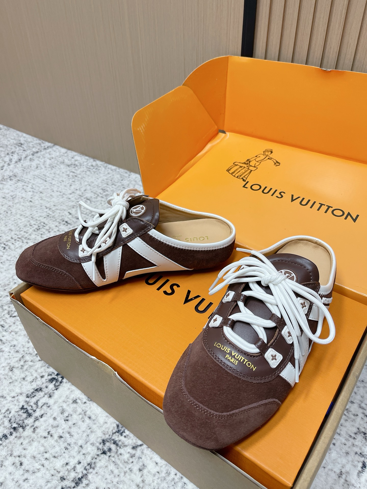 Louis Vuitton LV最新Sneakerina系列 玛丽珍 芭蕾运动鞋 半拖鞋 德训鞋 休闲 平底鞋