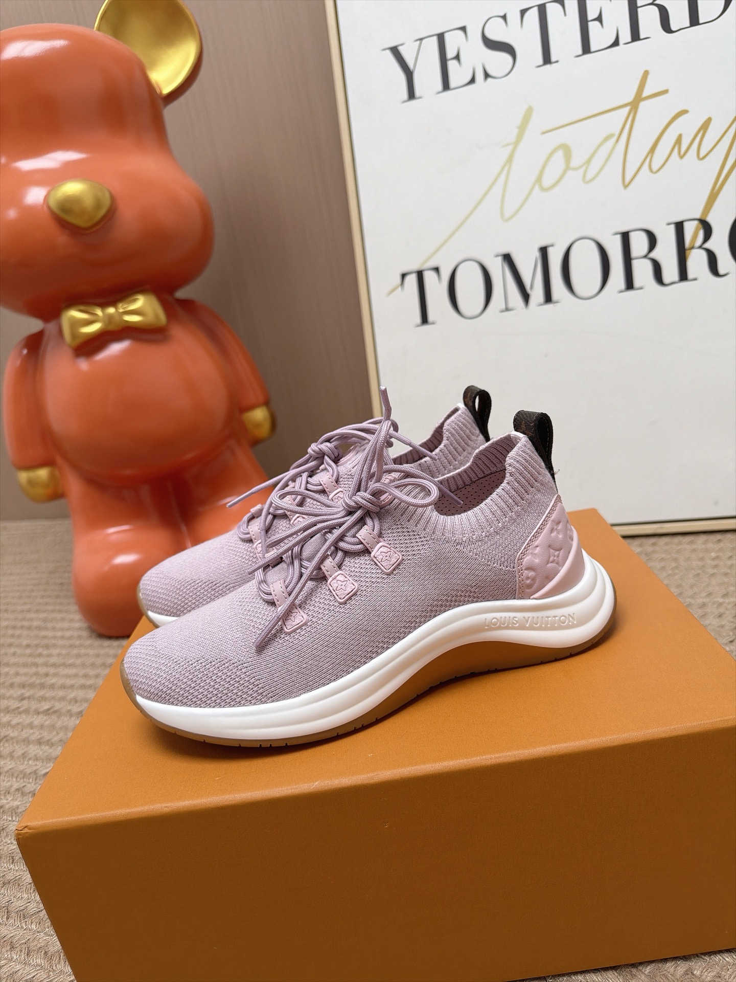 Louis Vuitton Lilac Knit Running Sneakers