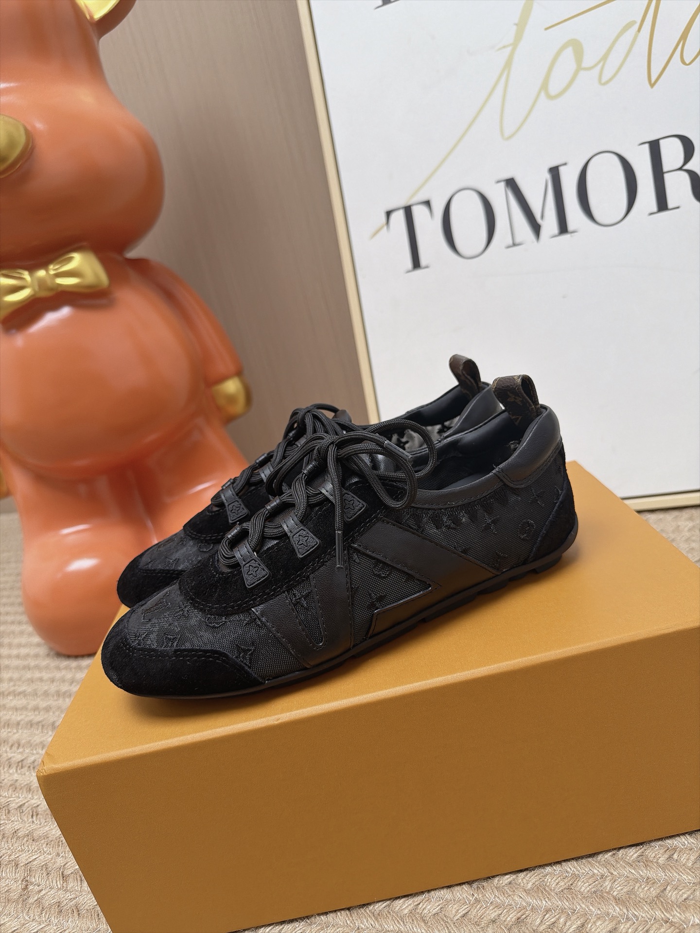 Louis Vuitton Black Monogram Low Top Sneaker