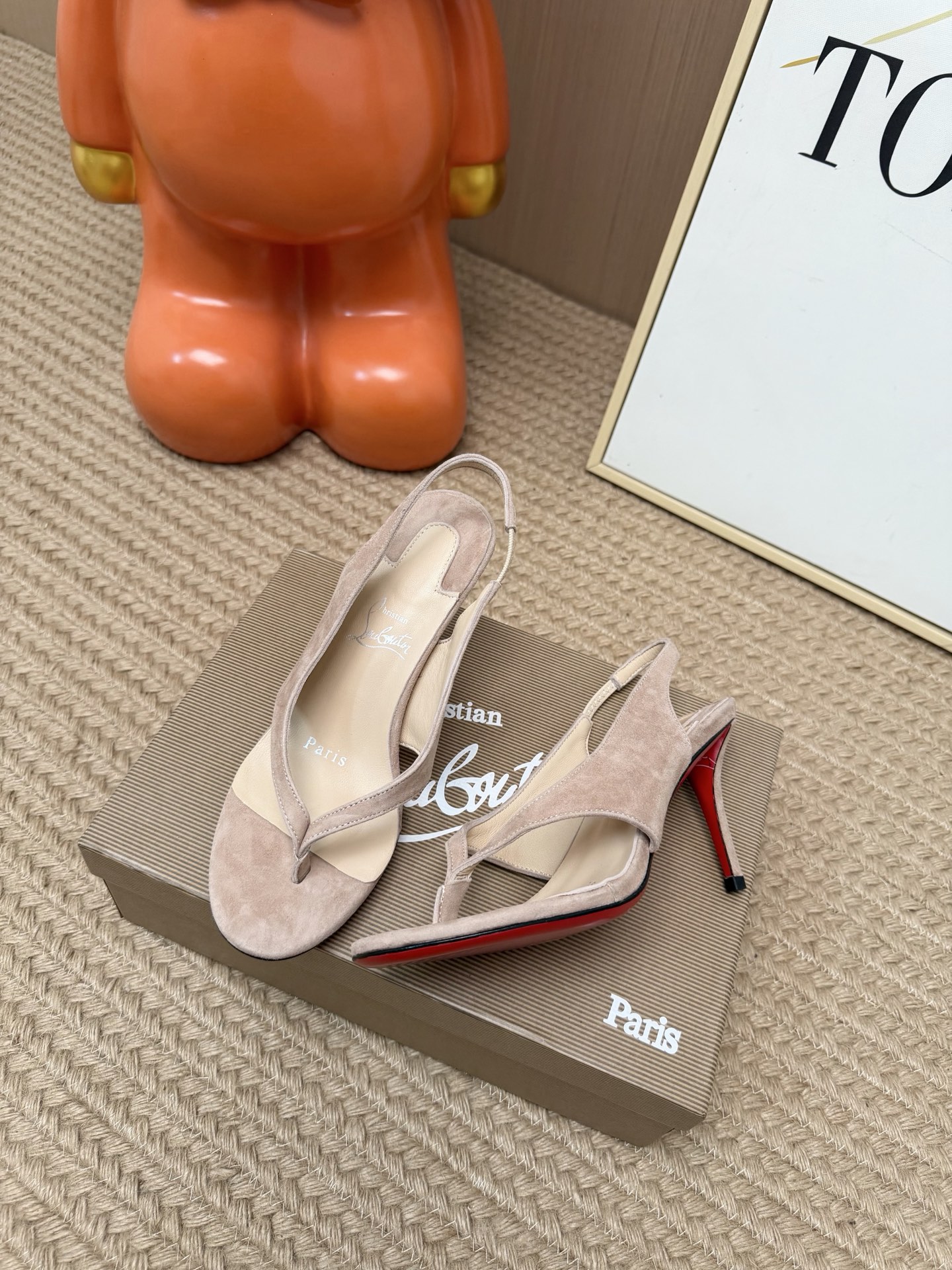 Christian Louboutin Beige Thong Sandals
