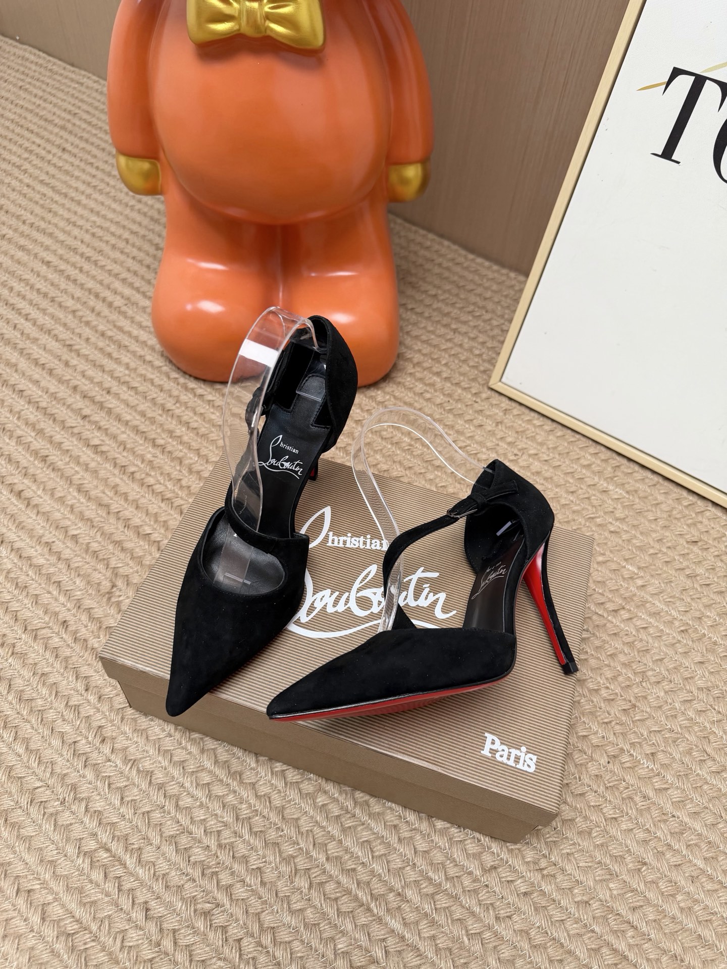 Christian Louboutin Black T-Strap Pumps