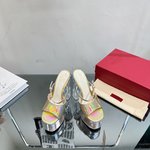 Valentino Shoes High Heel Pumps Sandals Genuine Leather Patent Sheepskin Fashion