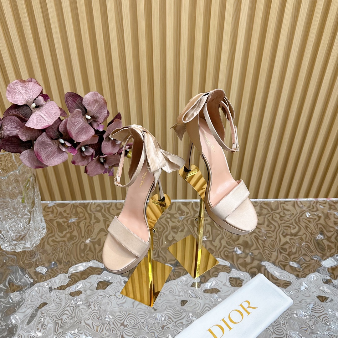 High Quality Designer
 Dior Shoes High Heel Pumps Sandals Cowhide Sheepskin Silk Spring/Summer Collection