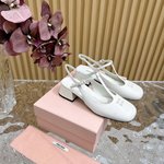 2023 Replica
 MiuMiu Sandals Single Layer Shoes Knockoff Highest Quality
 Cowhide Genuine Leather Sheepskin Fashion