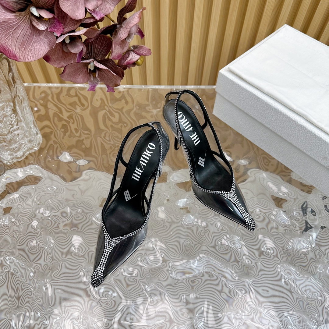 “The Attico 24ss Blingbling Water Drill Film Heels: Elegant and Cozy Summer Shoes” - 图片 6