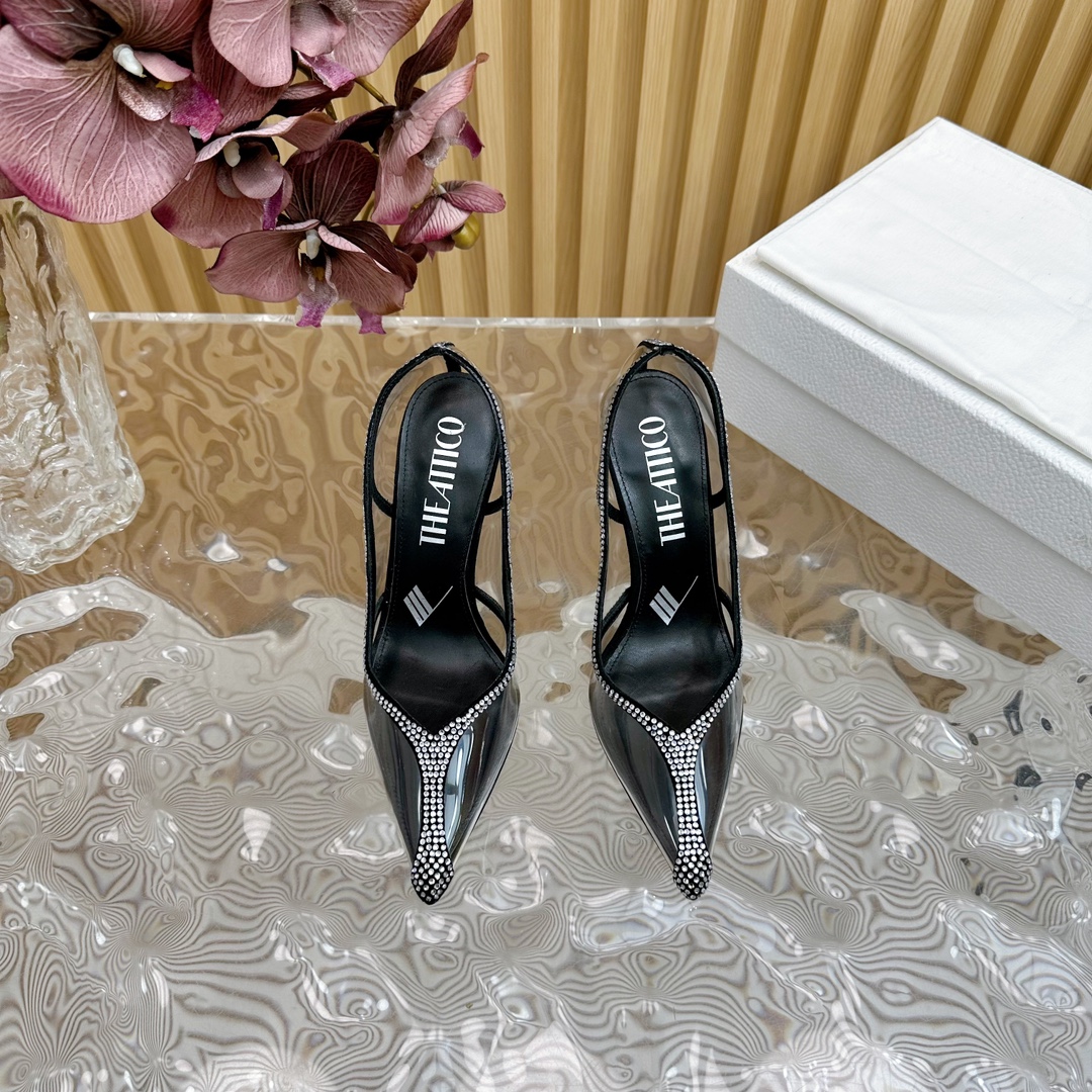 “The Attico 24ss Blingbling Water Drill Film Heels: Elegant and Cozy Summer Shoes” - 图片 7