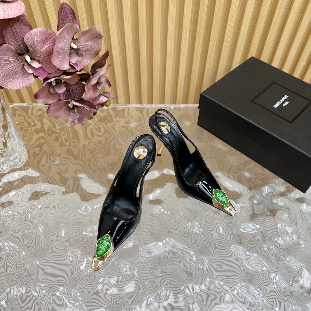 圣罗兰 Saint Laurent 经典高奢皮鞋鞋履高跟鞋 #BE88BC30 8