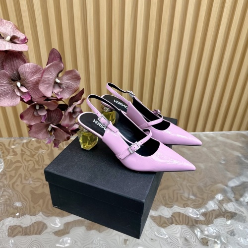Versace Gianni Ribbon Pump Heels, Patent Leather, Crystal Heel, Pointed Toe 1 Versace Gianni Ribbon Pump Heels, Patent Leather, Crystal Heel, Pointed Toe
