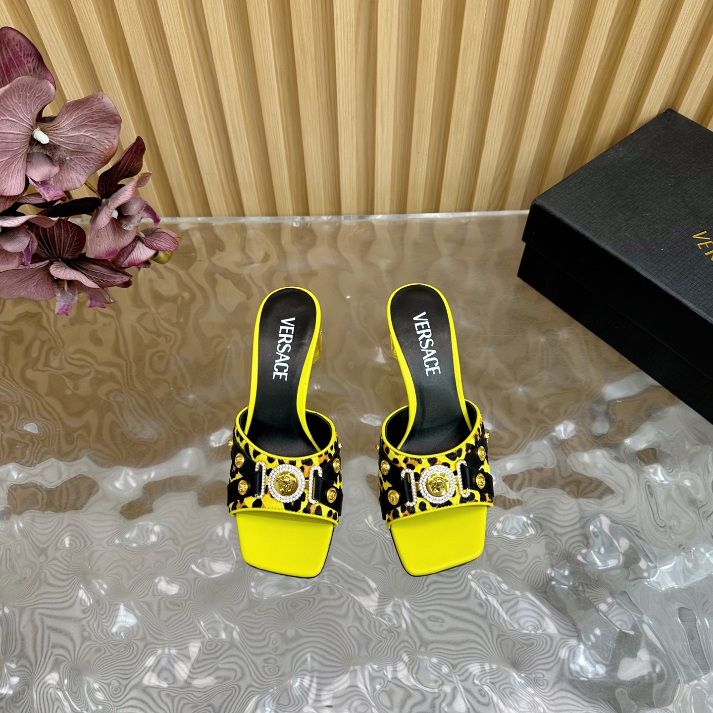 Versace Gianni Ribbon Crystal Heeled Sandals/Slides - Runway Ready 5 i1742202179035 4024 0 3