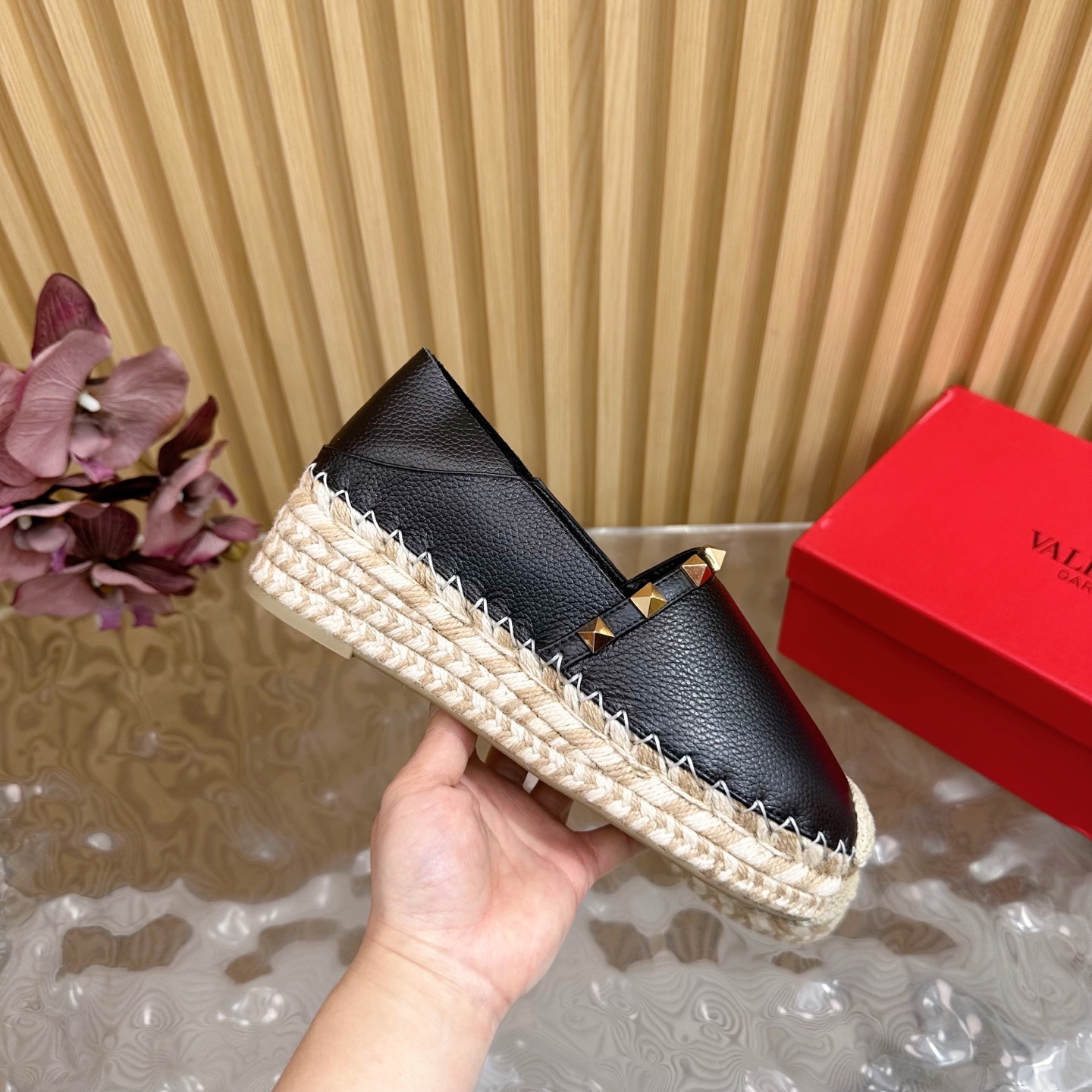 Valentino Garavani Espadrille Flats with Studs - Women's Designer Shoes 10 i1742415061442 9161 0 8