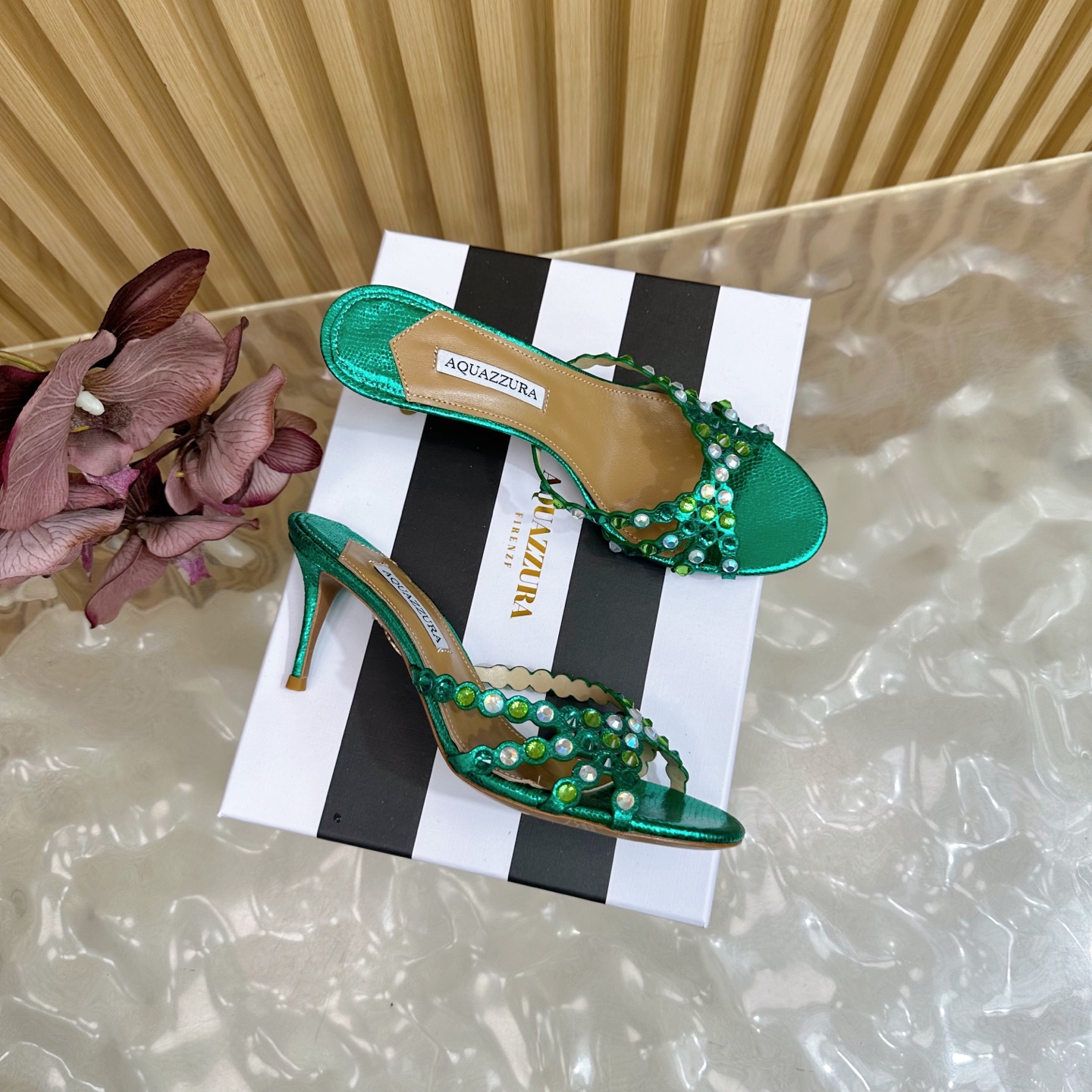 “Aquazzura 2025 Top Version: Elegant Sheepskin Shoes for Parties and Nightclubs – High Quality Italian Design” - 图片 2