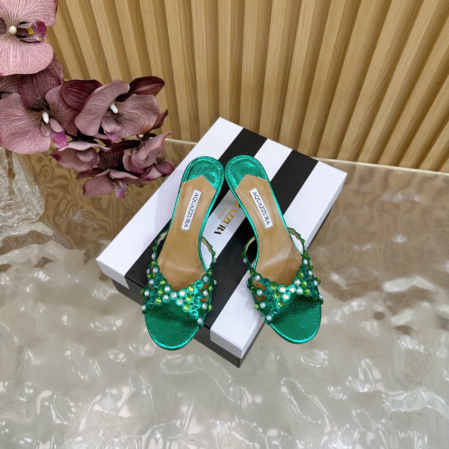 “Aquazzura 2025 Top Version: Elegant Sheepskin Shoes for Parties and Nightclubs – High Quality Italian Design” - 图片 3