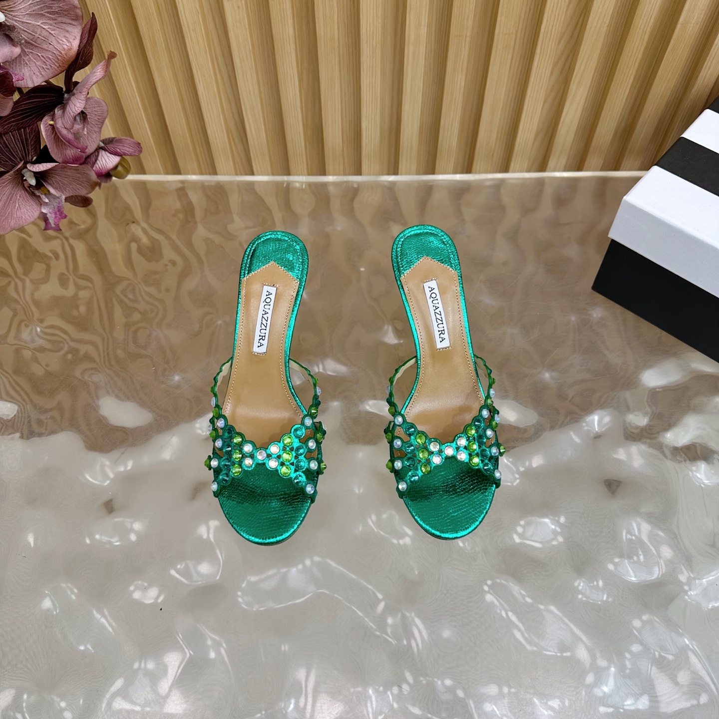 “Aquazzura 2025 Top Version: Elegant Sheepskin Shoes for Parties and Nightclubs – High Quality Italian Design” - 图片 4