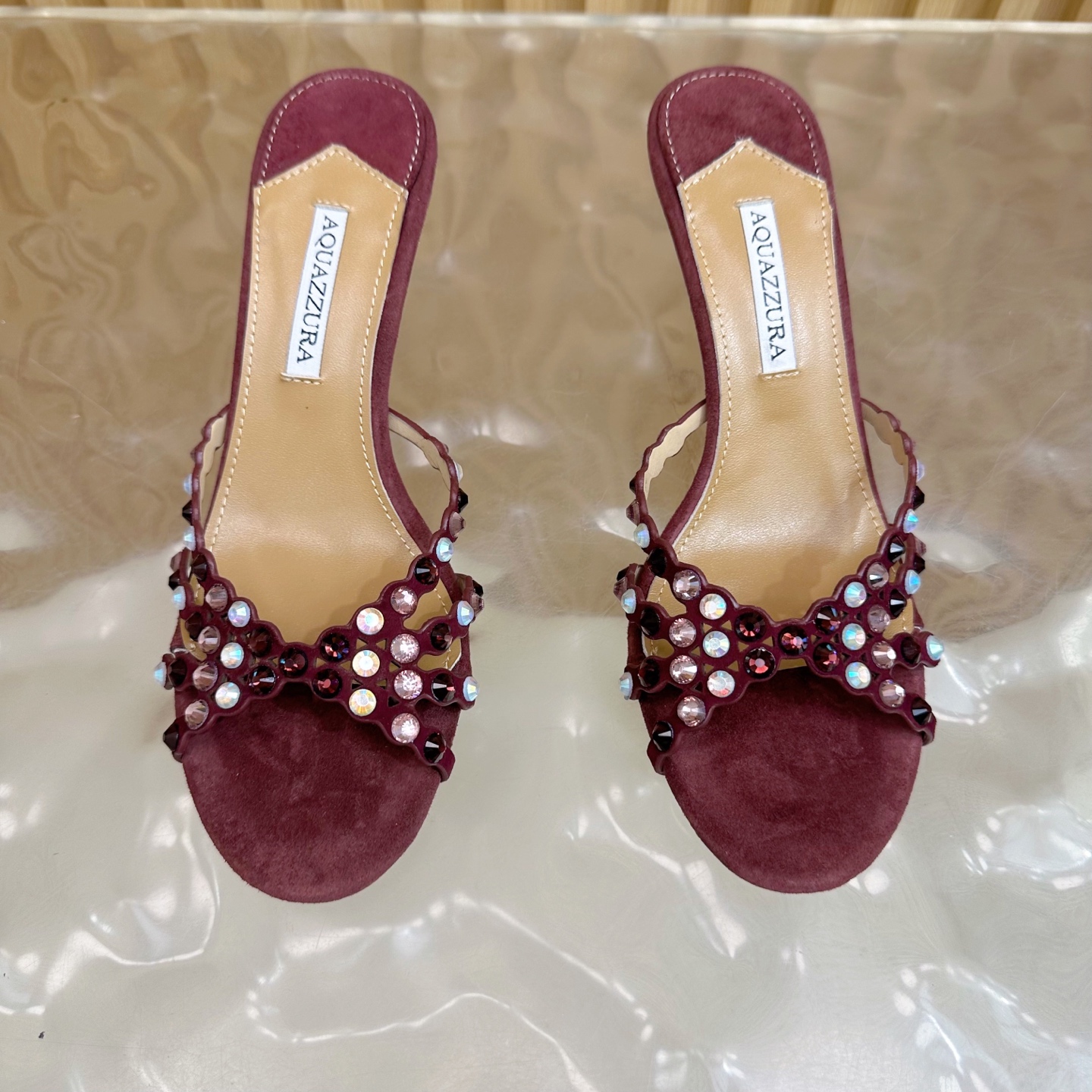 “Aquazzura 2025 Top Version: High-Quality Sheepskin Shoes for Parties and Nightclubs, 9.5cm High Heels” - 图片 5