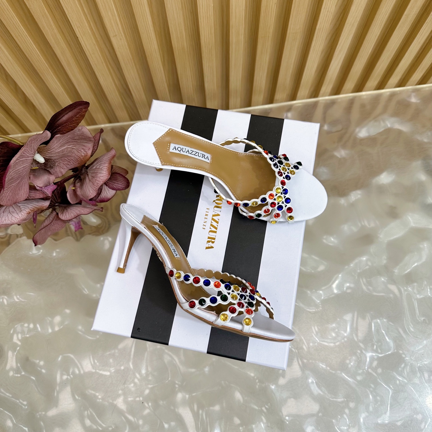 “Aquazzura 2025 Top Version Women’s Party Shoes: High-Quality Italian Leather, 9.5cm Heels” - 图片 2