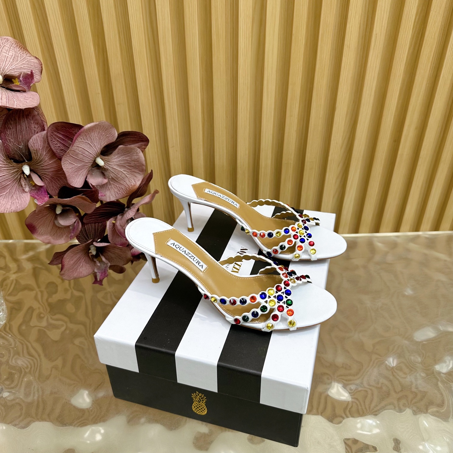 “Aquazzura 2025 Top Version Women’s Party Shoes: High-Quality Italian Leather, 9.5cm Heels”