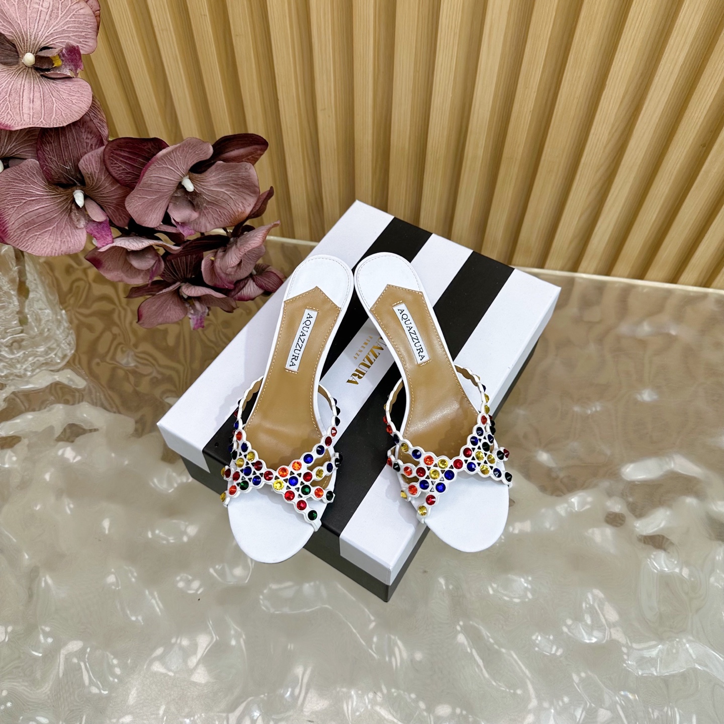 “Aquazzura 2025 Top Version Women’s Party Shoes: High-Quality Italian Leather, 9.5cm Heels” - 图片 3