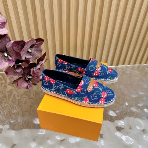 Louis Vuitton Denim Cherry Print Espadrille Flats Women's Size 35-41 1 Louis Vuitton Denim Cherry Print Espadrille Flats Women's Size 35-41