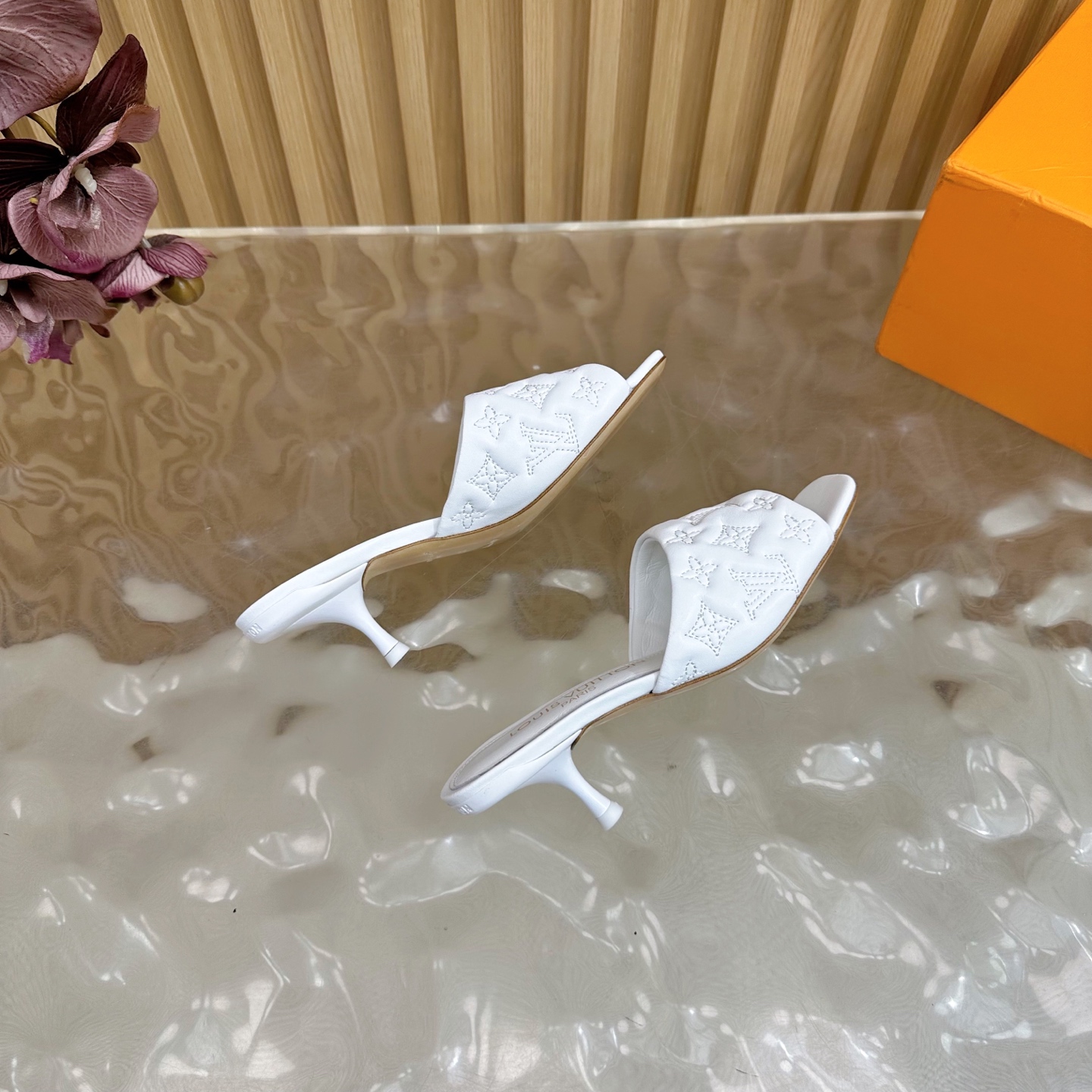 Louis Vuitton Women's White Silk Heeled Sandals - Spring/Summer 2025 Collection 9 i1755807694221 8277 0 7
