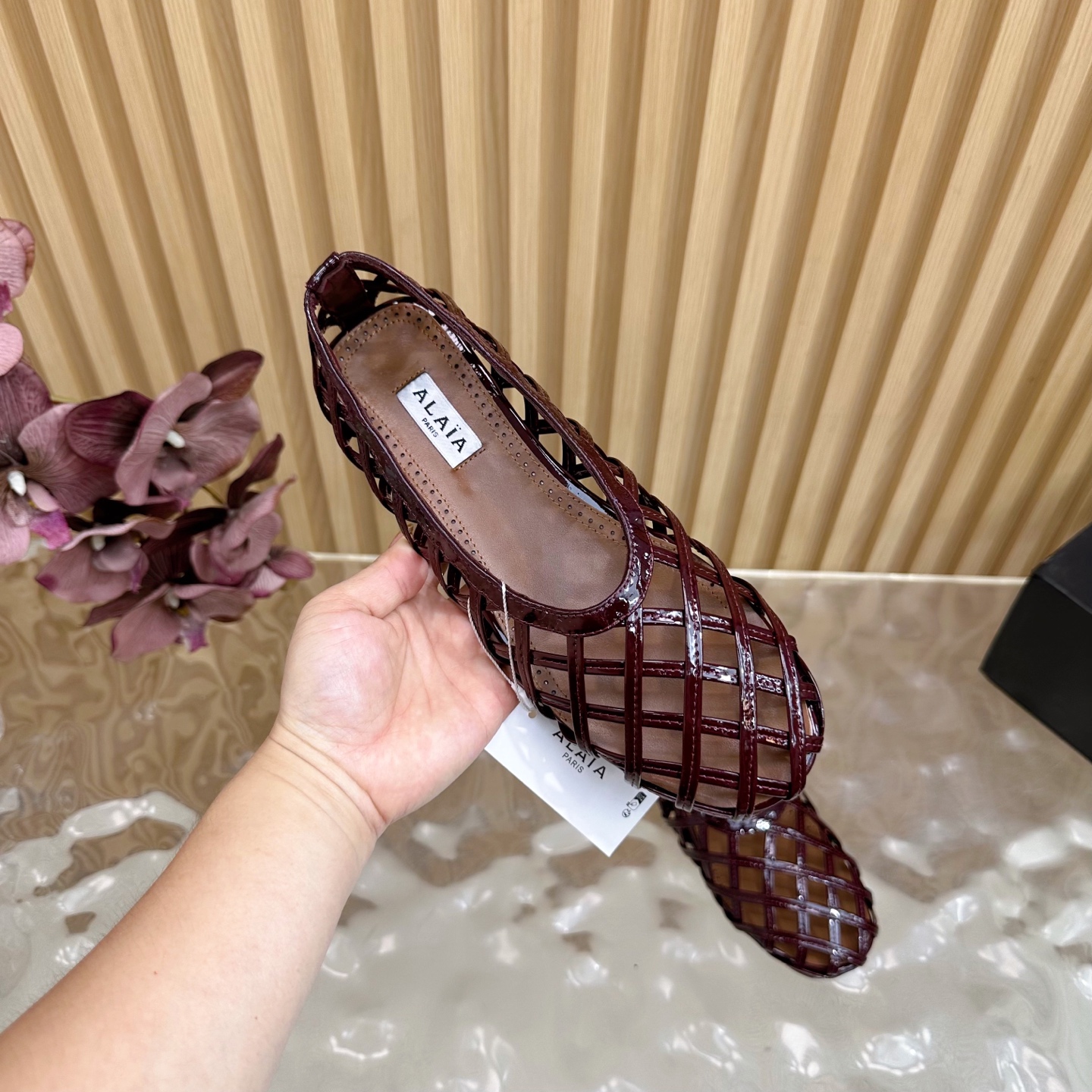 ALAIA Women's Hollowed-Out Mary Jane Ballet Flats Sandals 10 i1755947558433 3739 0 8