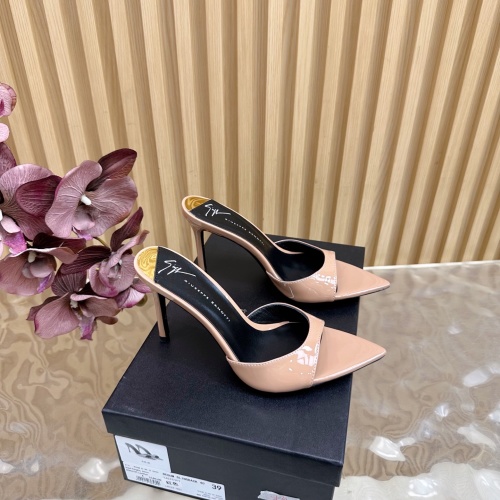 Giuseppe Zanotti High Heel Leather Mules, Pointed Toe Slip-Ons for Women 1 Giuseppe Zanotti High Heel Leather Mules, Pointed Toe Slip-Ons for Women