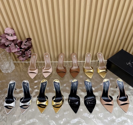 Giuseppe Zanotti Women's Pointed Toe Stiletto Heel Mules - Multiple Colors 1 Giuseppe Zanotti Women's Pointed Toe Stiletto Heel Mules - Multiple Colors