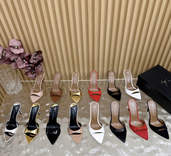 Giuseppe Zanotti Women's Pointed-Toe High Heel Stiletto Sandals Mules 1 Giuseppe Zanotti Women's Pointed-Toe High Heel Stiletto Sandals Mules
