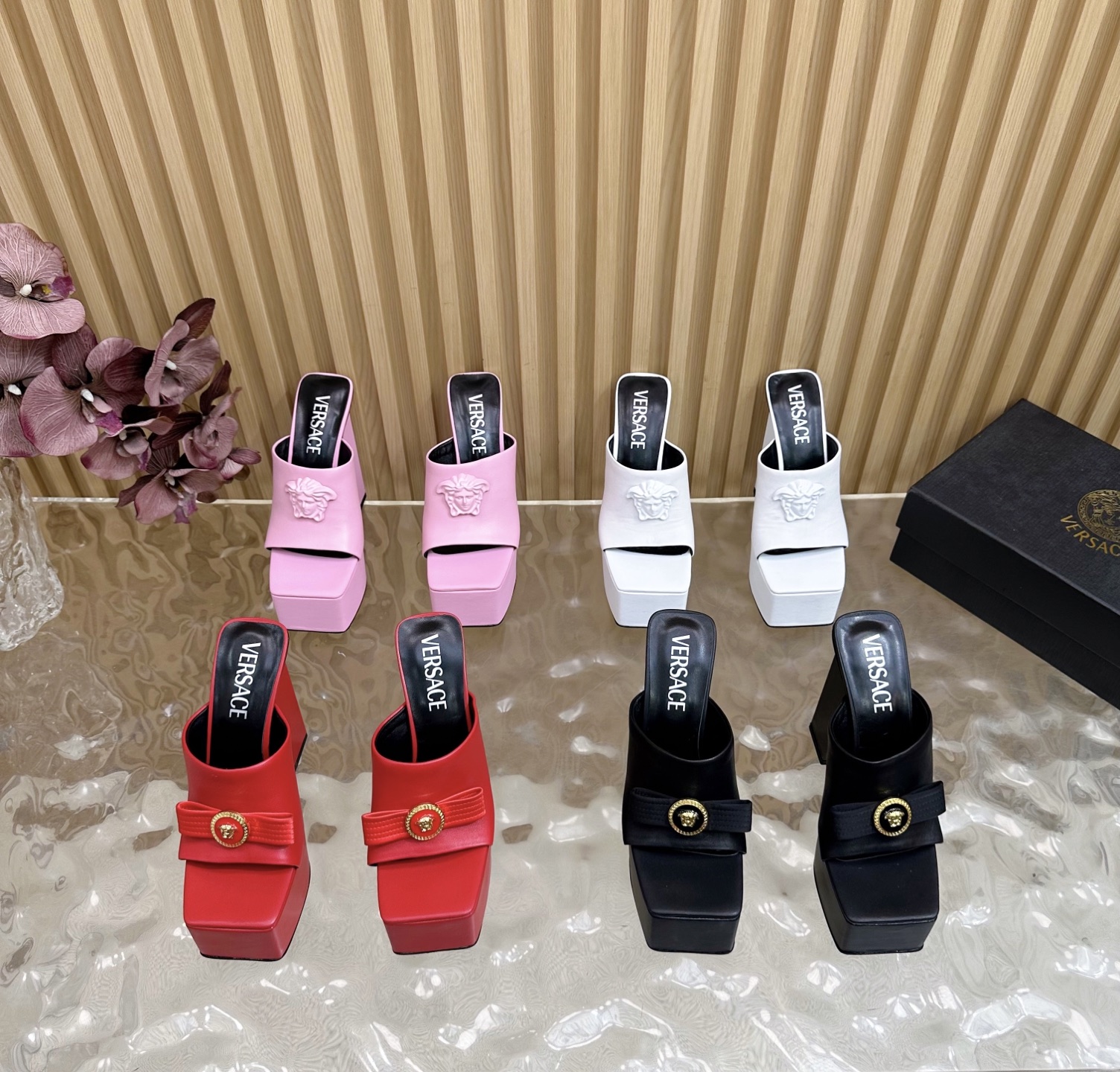 Versace Women's Platform Mules - Stylish Slip-Ons in Multiple Colors