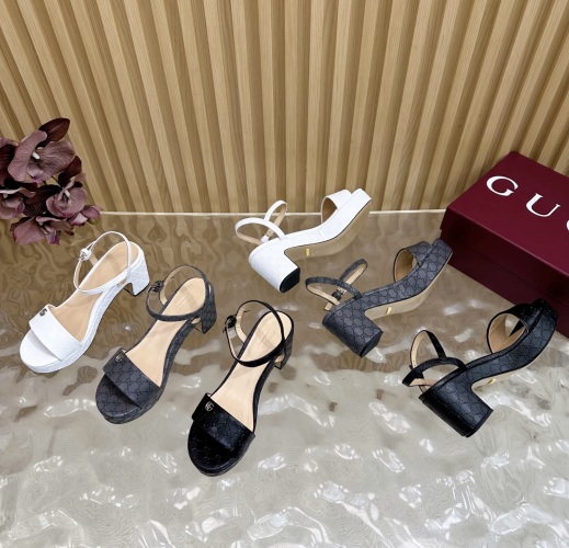 Elegant Gucci Sandals for Women, Open Toe Ankle Strap Block Heel Summer Shoes 1 Elegant Gucci Sandals for Women, Open Toe Ankle Strap Block Heel Summer Shoes