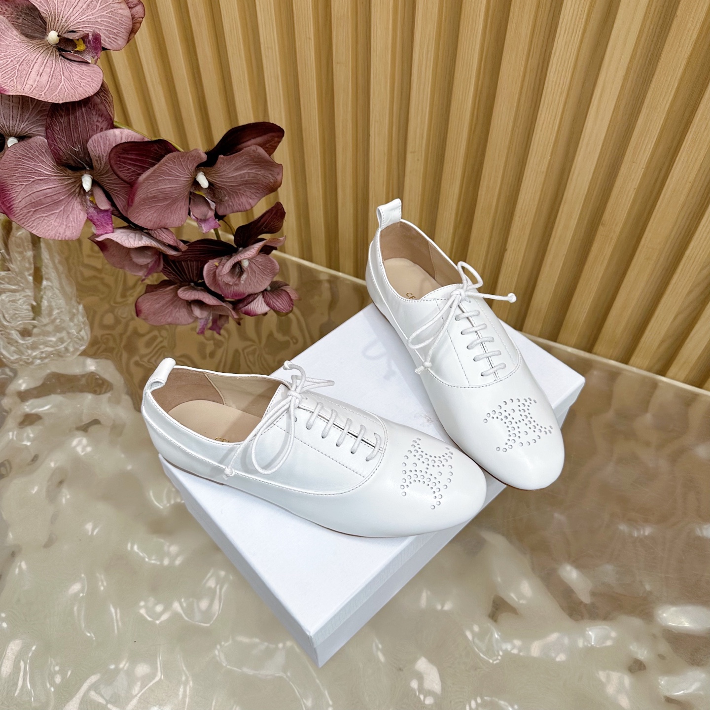 Celine Women's White Leather Triumphal Loafers Comfortable Flat Shoes 2 i1758437252477 8776 0 1