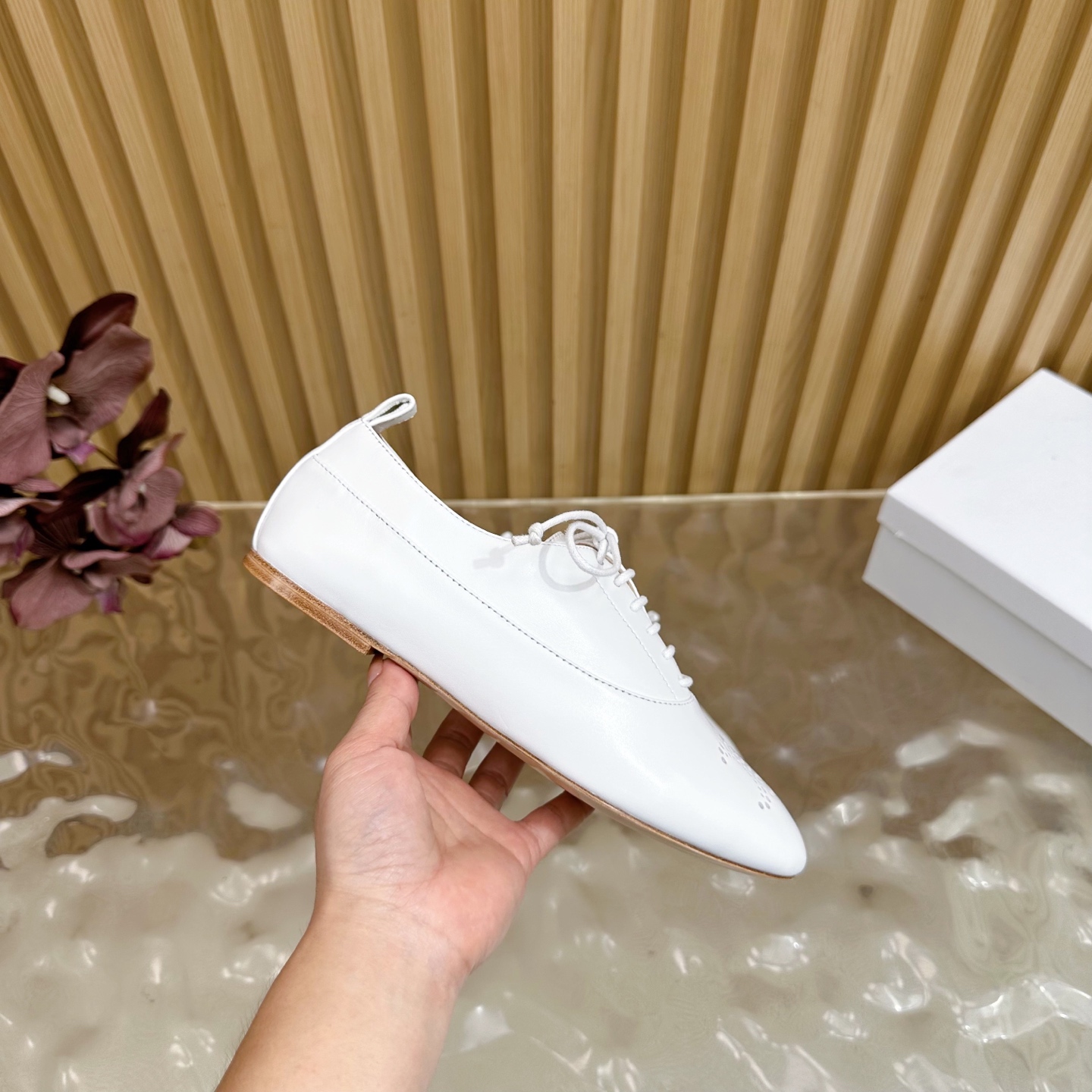 Celine Women's White Leather Triumphal Loafers Comfortable Flat Shoes 11 i1758437252502 53 0 9