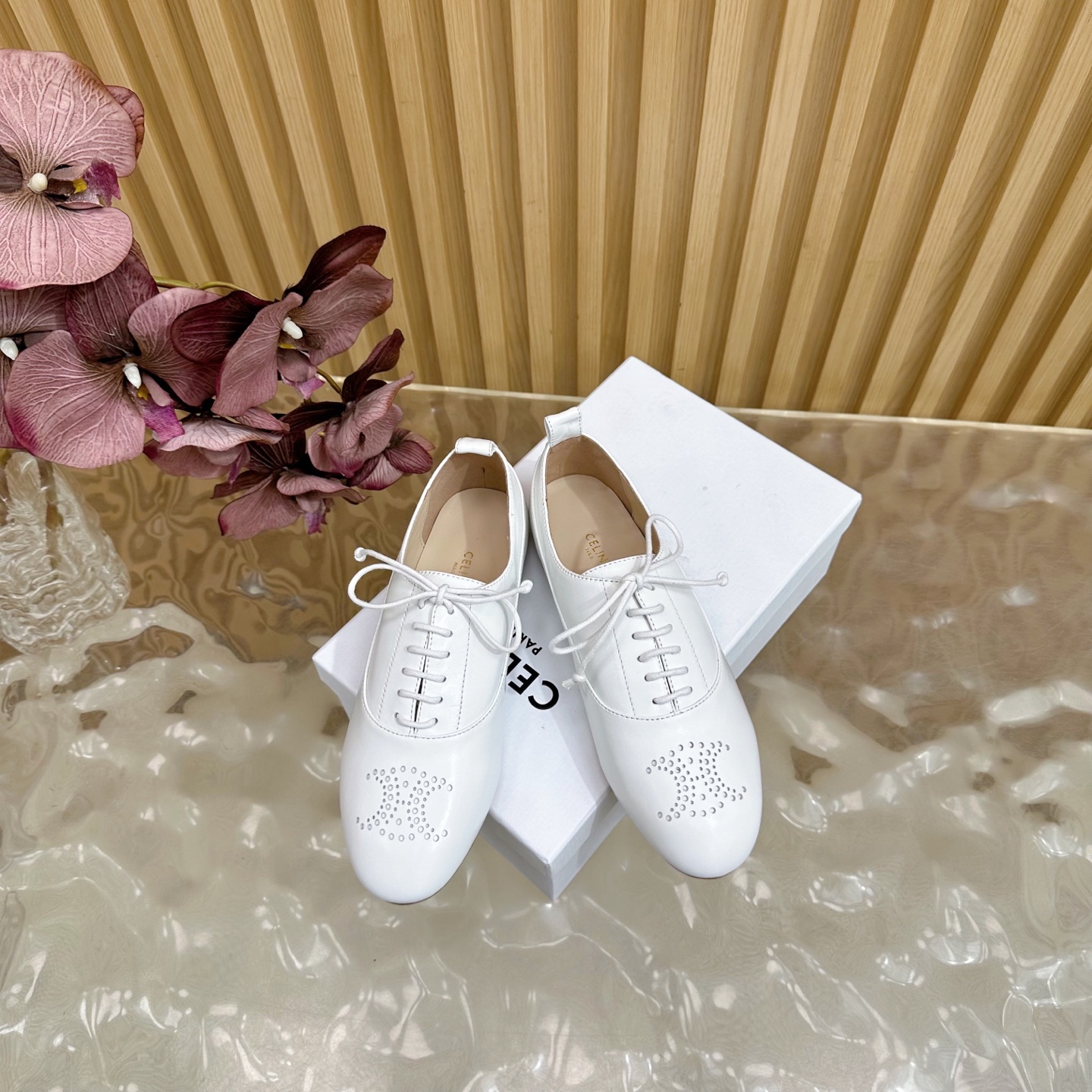 Celine Women's White Leather Triumphal Loafers Comfortable Flat Shoes 4 i1758437256448 2666 0 2