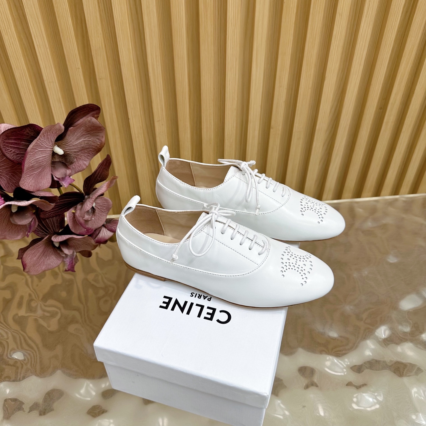 Celine Women's White Leather Triumphal Loafers Comfortable Flat Shoes 3 i1758437259431 9076 0 0