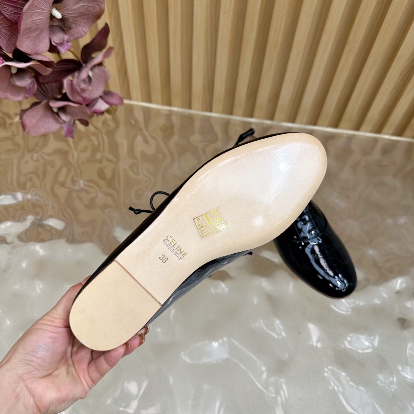 Celine Women's Black Patent Leather Lace-Up Oxford Dress Shoes 13 i1758437381627 6596 0 11