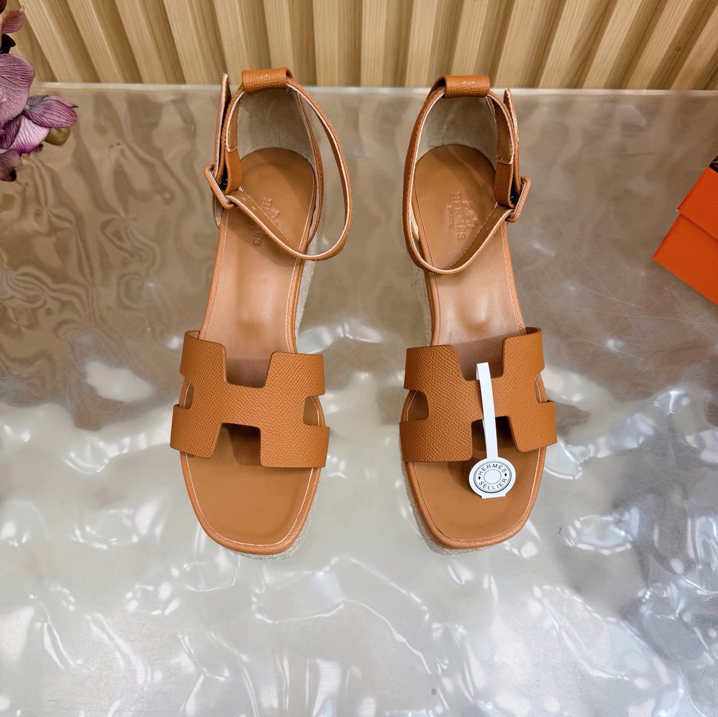 Hermès/爱马仕经典防水台坡跟厚底凉鞋 6