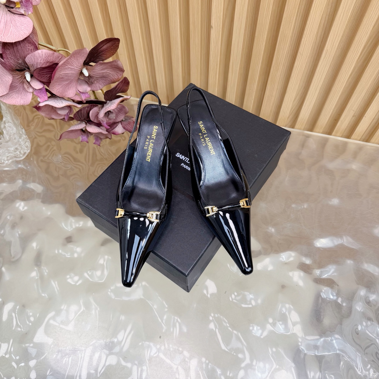 圣罗兰 Saint Laurent 经典高奢皮鞋鞋履高跟鞋 #F5F2AABF 3