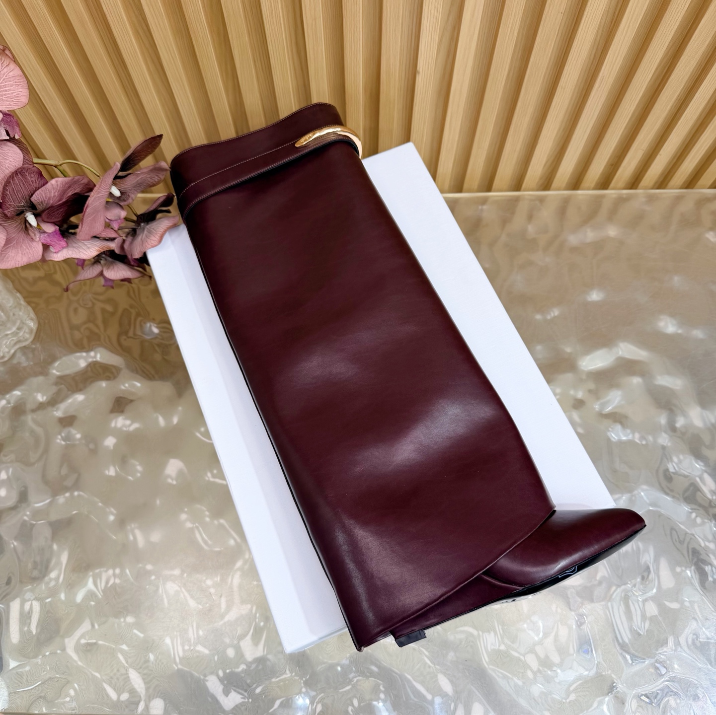 Givenchy Fold-over Metal Bar High Boots