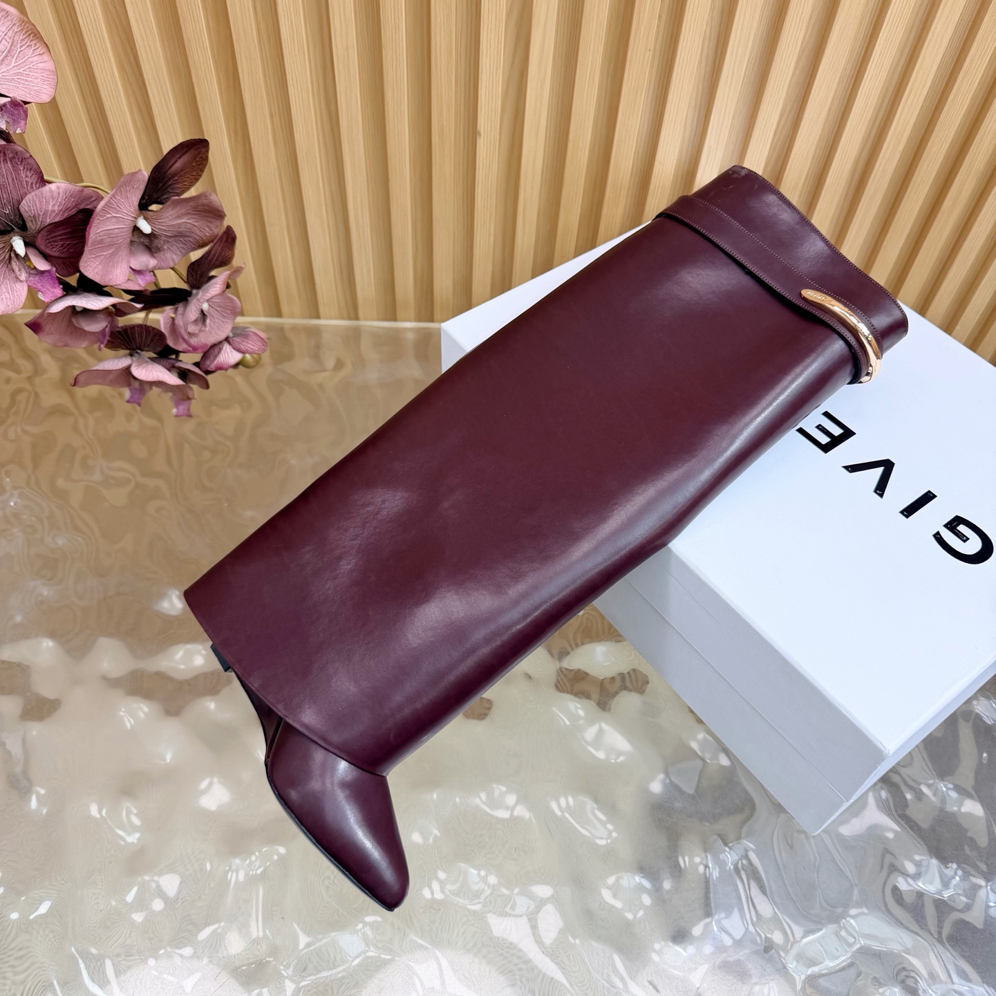 Givenchy Fold-over Metal Bar High Boots