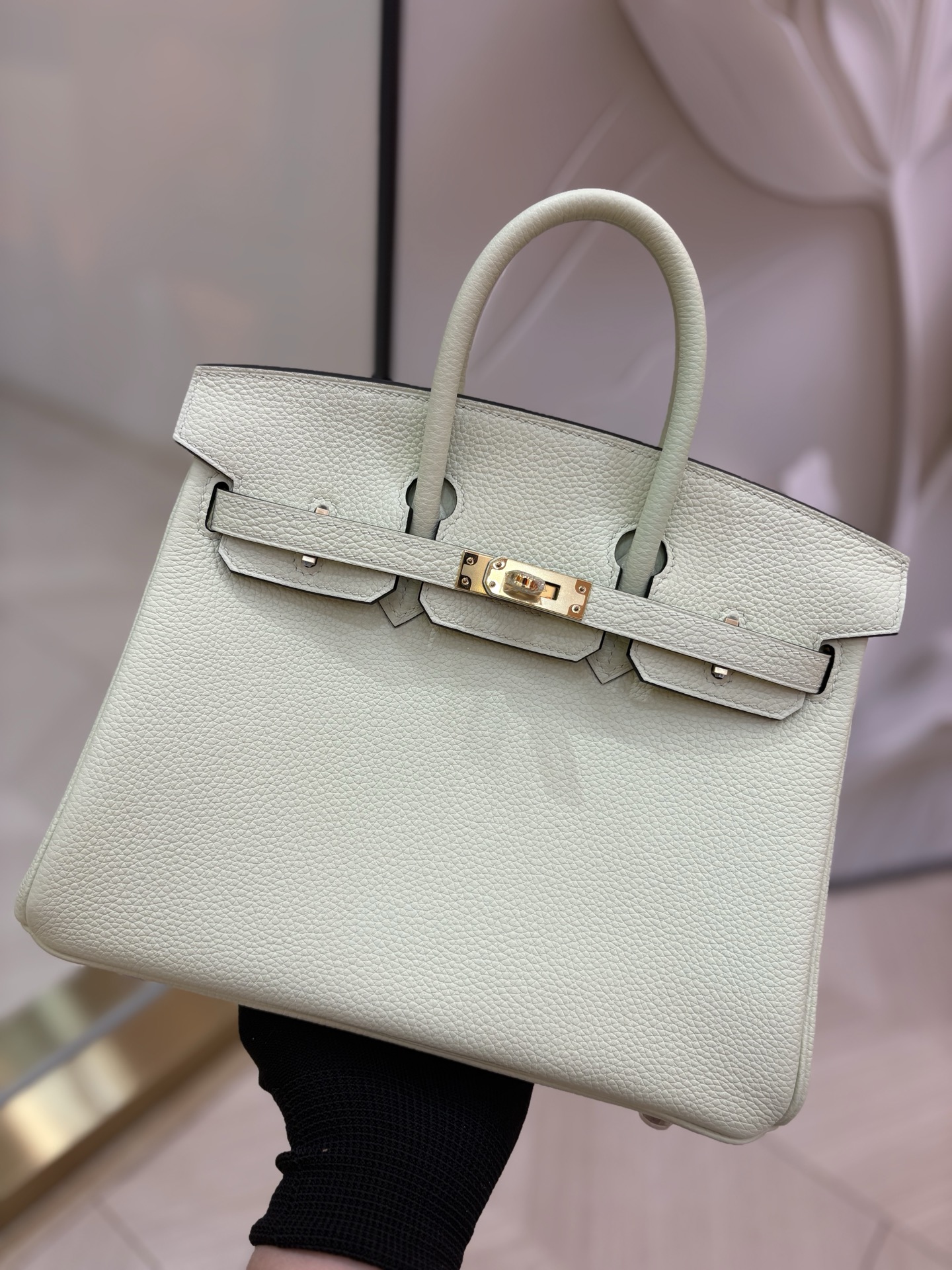 NO:713957,Birkin Platinum 25/30cm Original imported Togo leather [Bubble Green] gold and silver buckle Counter synchronization Fully handmade beeswax thread sewing Pure steel hardware in stock, Hermes, Hermes, Hermes,19860909Birkin 铂金 25/30cm 原厂进口Togo皮【气泡绿】金银扣 专柜同步 全手工蜜蜡线缝制 纯钢五金 现货,爱马仕,hermes,Hermes,,Bag