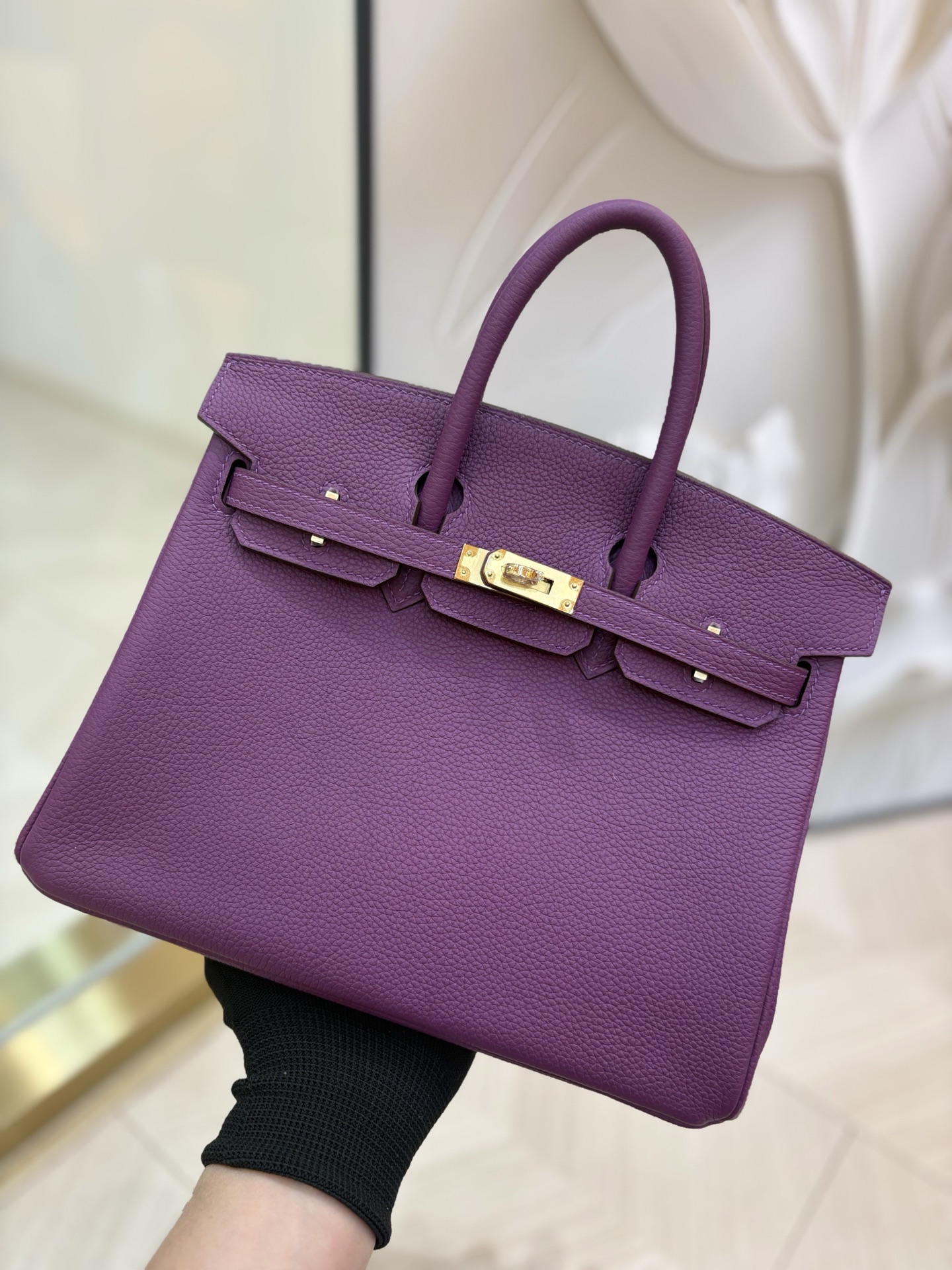 NO:713983,Birkin Platinum 25/30cm Original imported Togo leather [Sea Anemone Purple] gold and silver buckle Counter synchronization Fully handmade beeswax thread sewing Pure steel hardware in stock, Hermes, Hermes,19860909Birkin 铂金 25/30cm 原厂进口Togo皮【海葵紫】金银扣 专柜同步 全手工蜜蜡线缝制 纯钢五金 现货,爱马仕,hermes,Hermes,,Bag