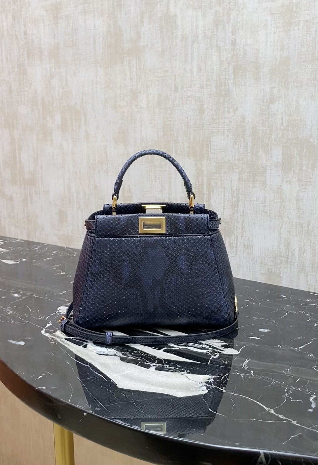 Fendi Rare animal skin~snake skin, lambskin lining