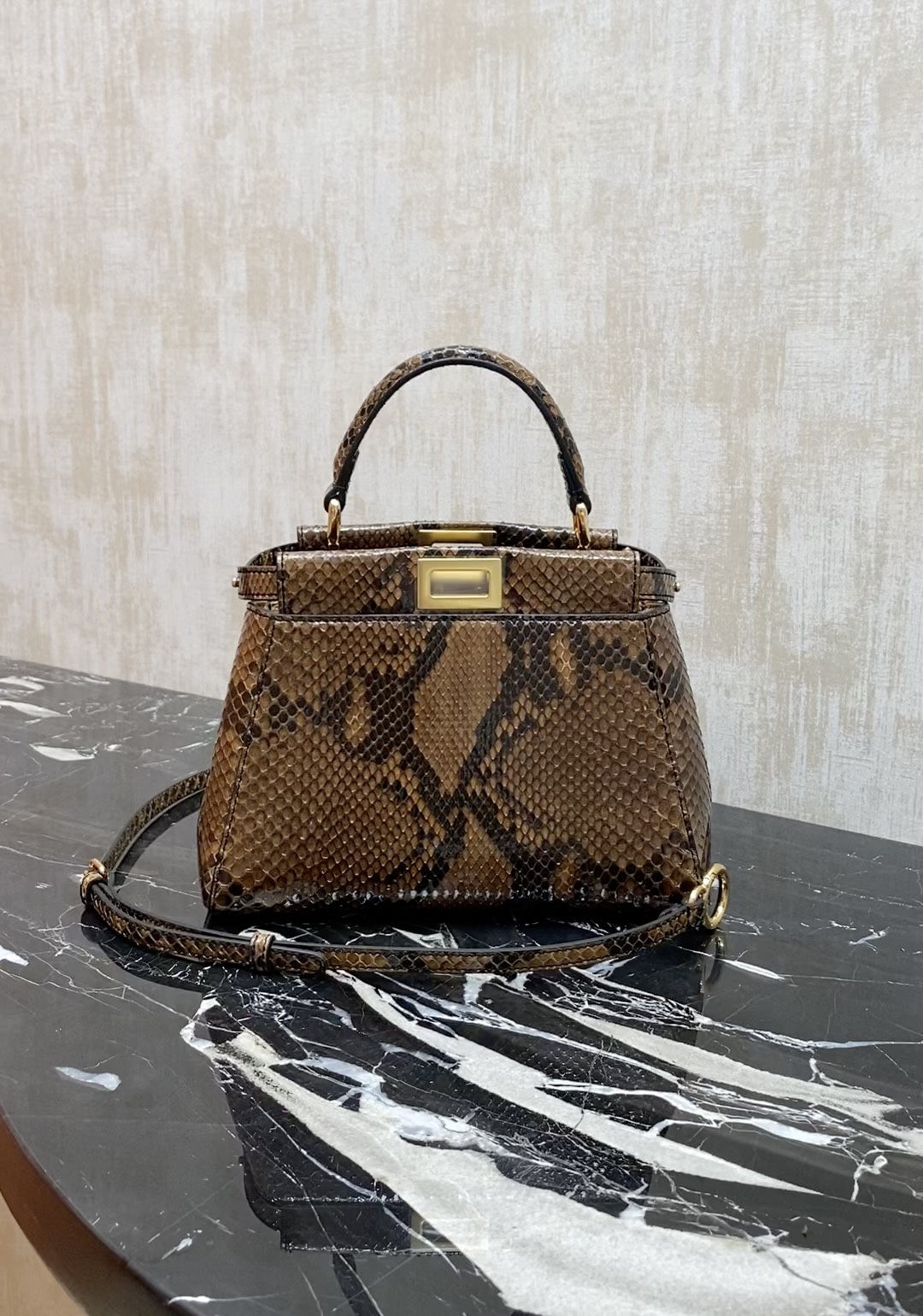 Fendi Rare animal skin~snake skin, lambskin lining