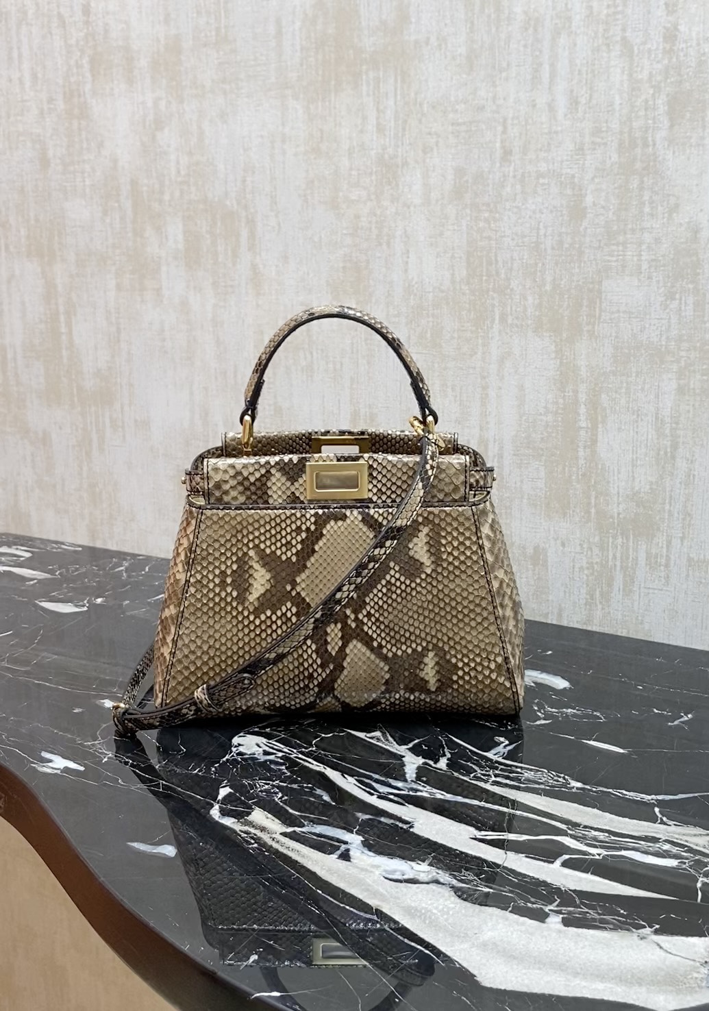 Fendi Rare animal skin~snake skin, lambskin lining