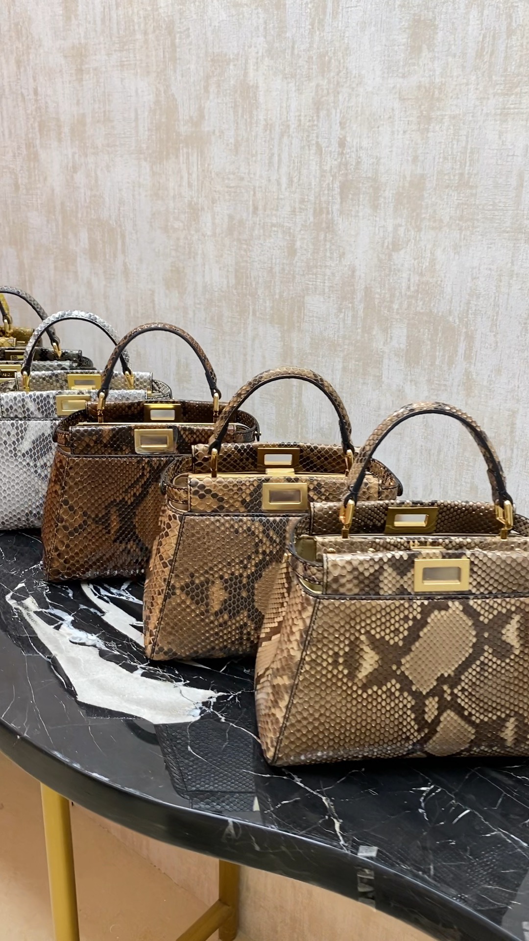 Fendi Rare animal skin~snake skin, lambskin lining