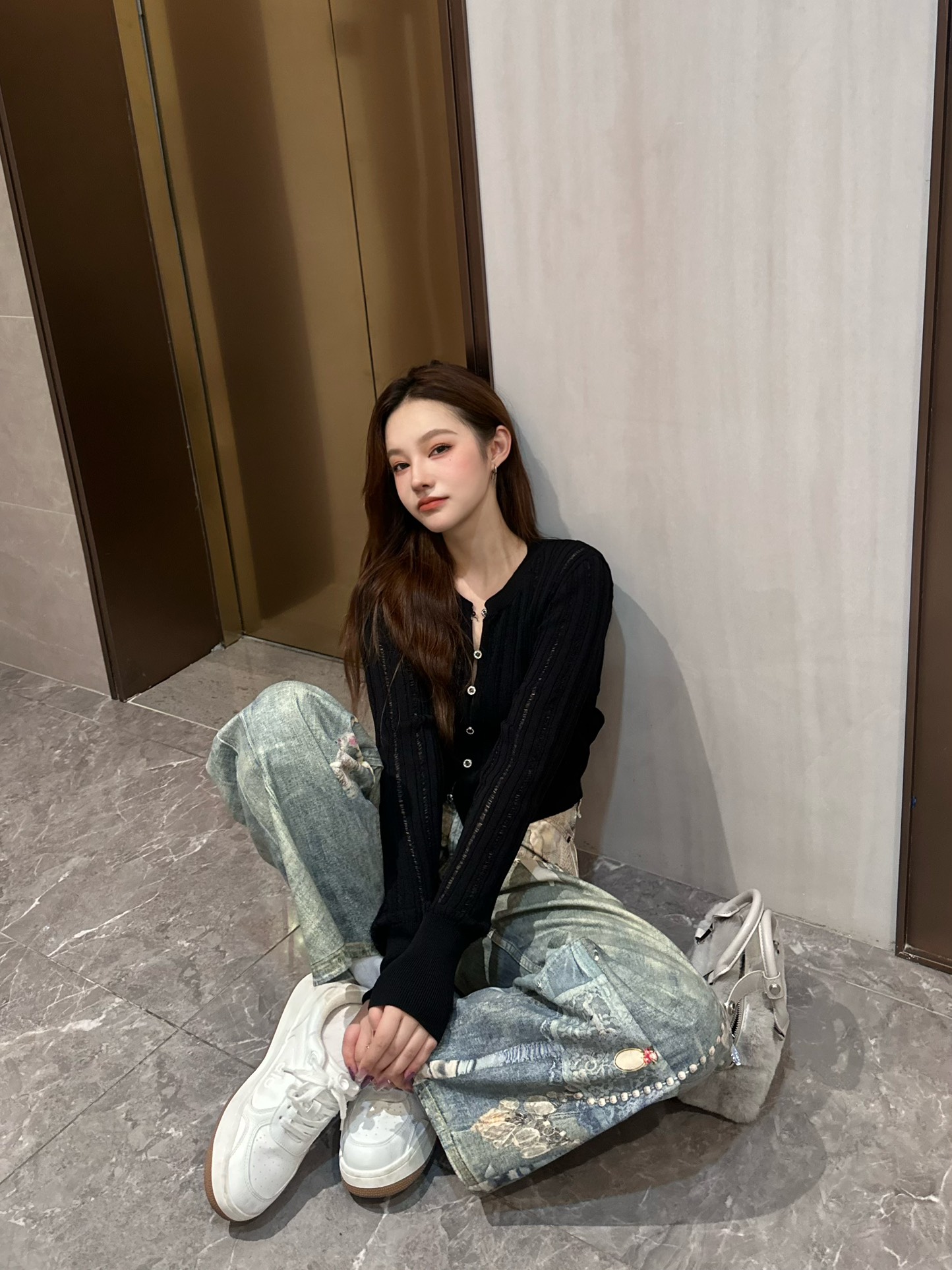 BLACK WITH AC LACE PANTS - 图片 2