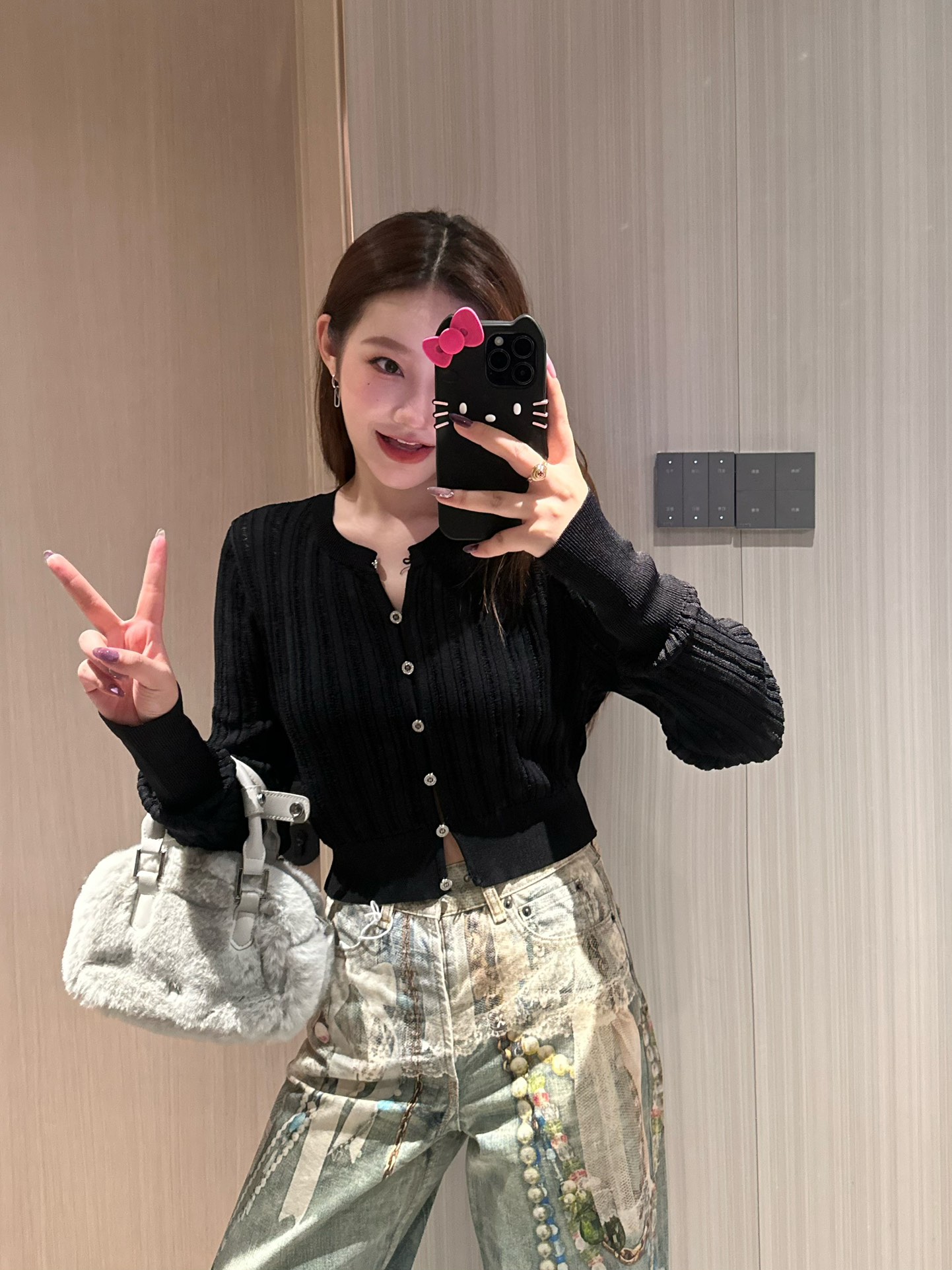 BLACK WITH AC LACE PANTS - 图片 7