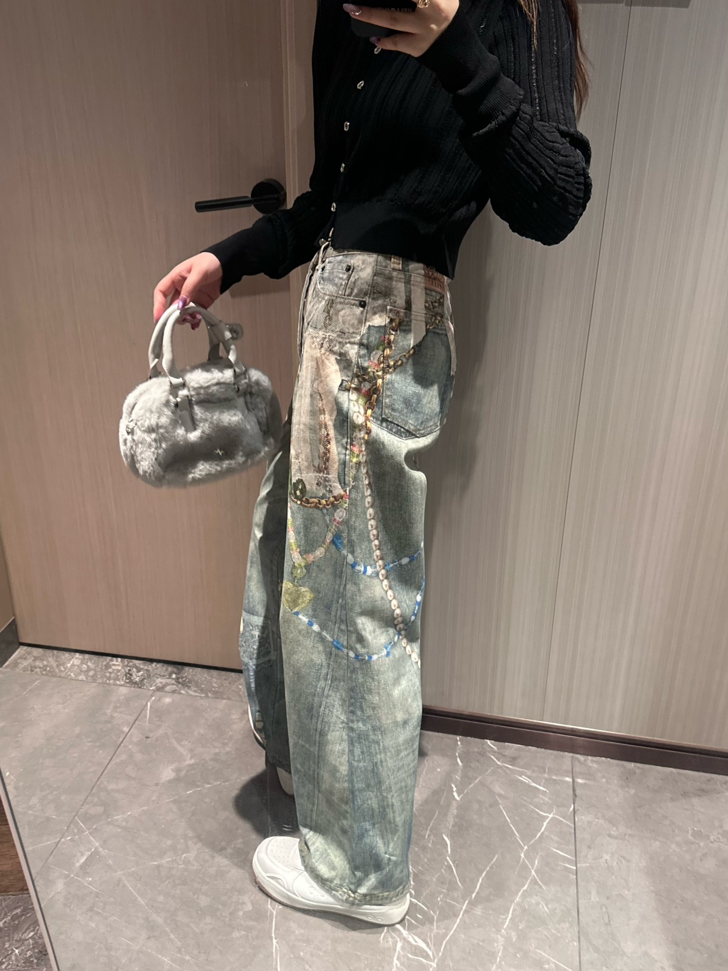 BLACK WITH AC LACE PANTS - 图片 6