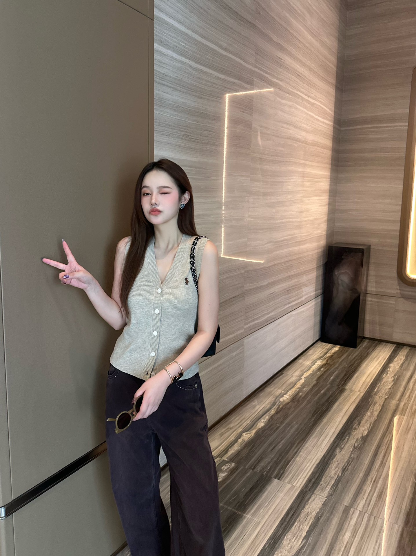 oatmeal vest ootd - 图片 6